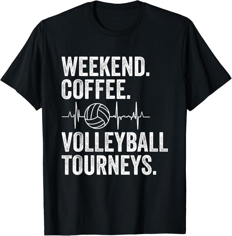 100% Cotton Vintage Weekend Coffee Volleyball Moms T-Shirts, Hoodie, Sweatshirt