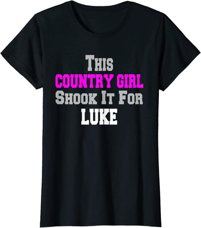 [100% Cotton]Vivay TShirts for Women Country Girl Shook It For Luke Fun Music T-Shirt Hoodie Sweatshirt | PrintMintTees.com