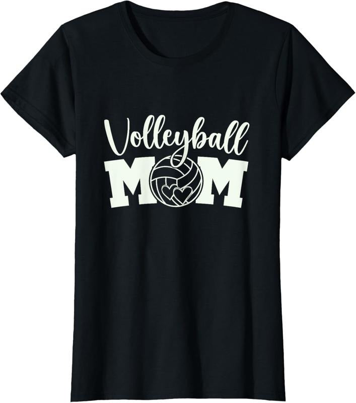 100% Cotton Volleyball Mom Cute Mom Life Volleyball Practice Cheer Mom T-Shirts, Hoodie, Sweatshirt