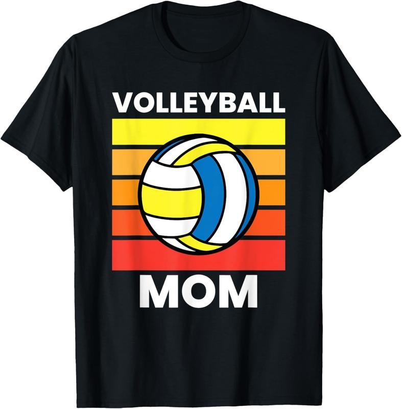 100% Cotton Volleyball Mom Funny Volleyball Mother T-Shirts, Hoodie, Sweatshirt