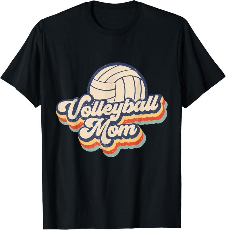 100% Cotton Volleyball Mom Mama Vintage Retro Funny T-Shirts, Hoodie, Sweatshirt