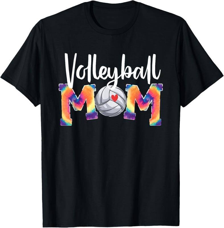 100% Cotton Volleyball Mom Tie-Dye Funny Volleyball Love for Women T-Shirt Hoodie, Sweatshirt | PrintMintTees.com