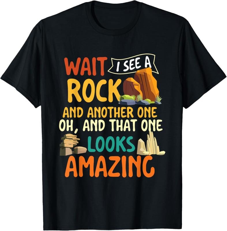 100% Cotton Wait I See A Rock - Rock Collector Geode Hunter Geology T-Shirt Hoodie Sweatshirt | PrintMintTees.com