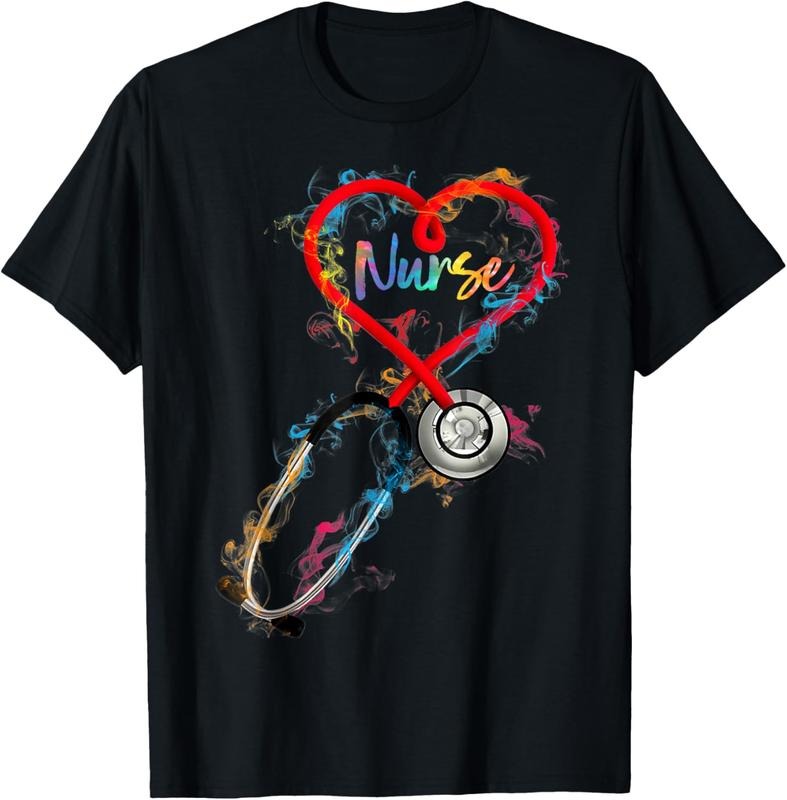 100% Cotton Watercol Nurse Life Nursing Nurse Week 2024 T-Shirt Hoodie Sweatshirt | PrintMintTees.com