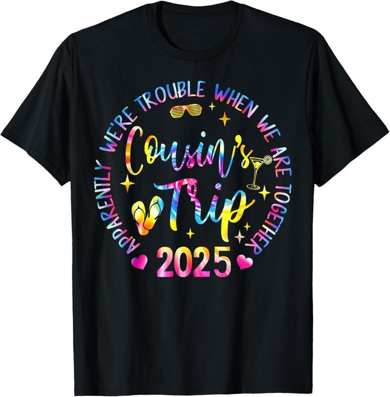 100% Cotton We Are Trouble When We're Together Cousins Trip 2025 T-Shirt Hoodie Sweatshirt | PrintMintTees.com