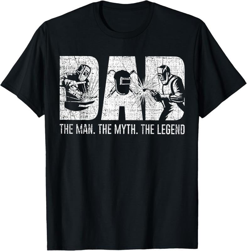 100% Cotton Welder Funny Welding Dad Man Myth Legend Father T-Shirt Hoodie, Sweatshirt | PrintMintTees.com