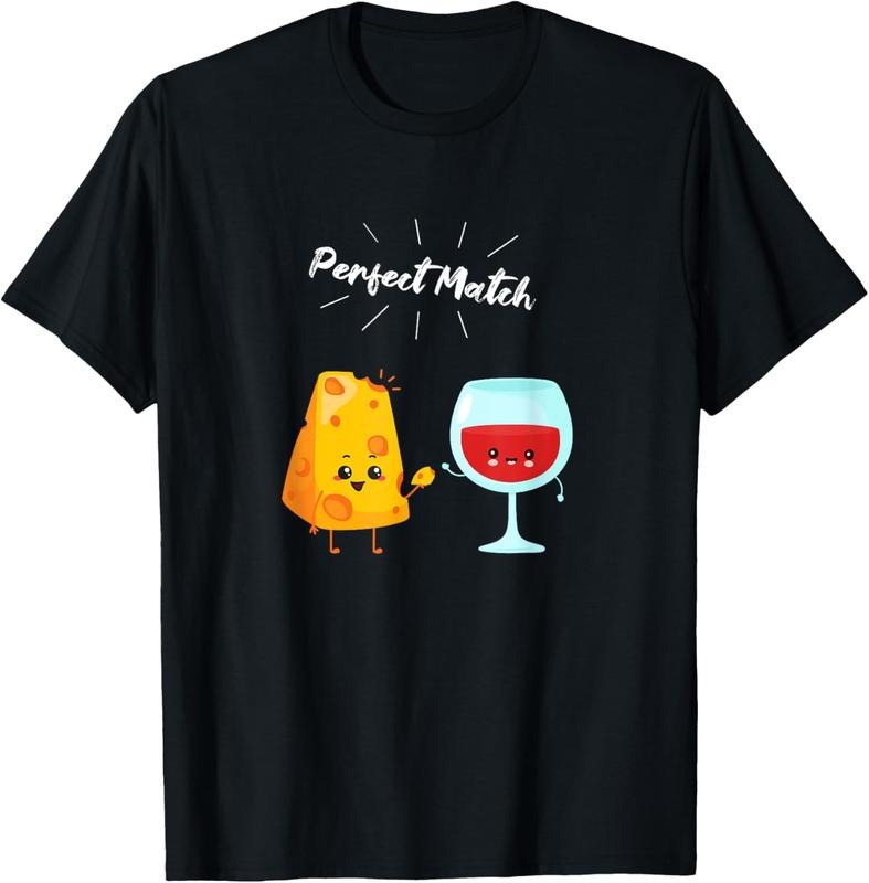 100% Cotton Wine and Cheese Couple Gift for Wine Drinkers & Cheese Lover T-Shirt Hoodie, Sweatshirt | PrintMintTees.com