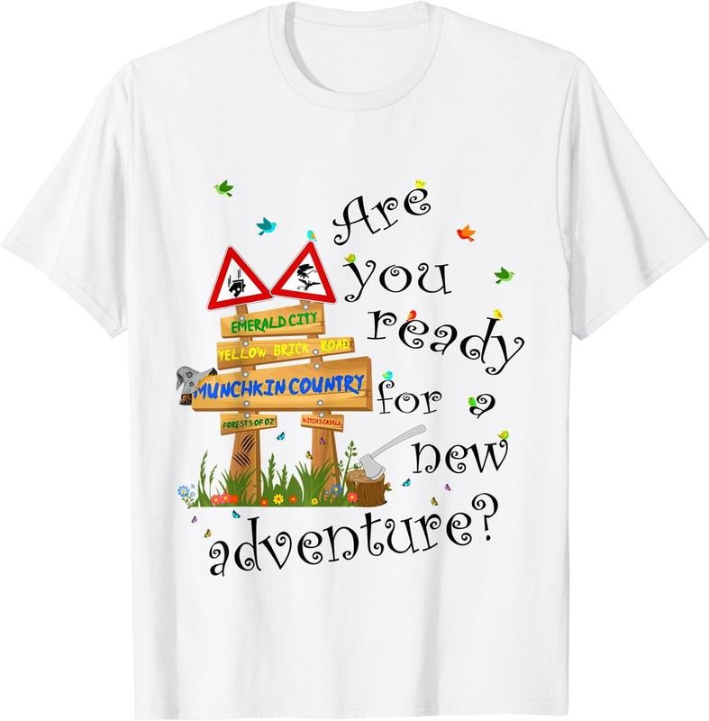 [100% Cotton]Wizard of oz colorful, are you ready for a new adventure&reg; T-Shirt White Hoodie Sweatshirt