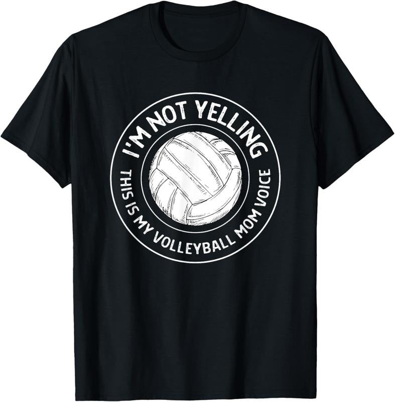 100% Cotton Women's Volleyball Mom Voice - Funny Volleyball Mama T-Shirt Hoodie, Sweatshirt | PrintMintTees.com