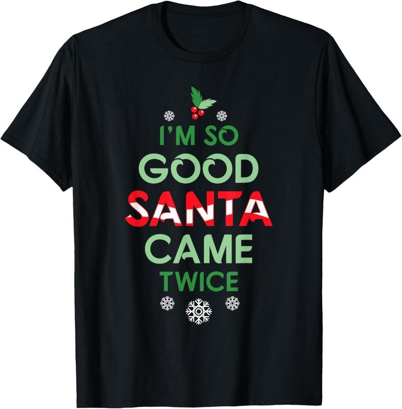 100% Cotton Womens Santa Came Twice Christmas Funny Sexy Naughty Claus T-Shirt Hoodie, Sweatshirt | PrintMintTees.com