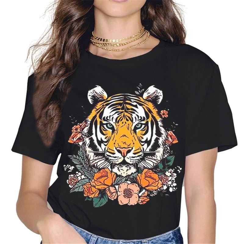 [100% Cotton]Womens Tiger Shirts Cute T-Shirt Short Sleeve Tops Bella Summer Crewneck Graphic Tee Hoodie Sweatshirt