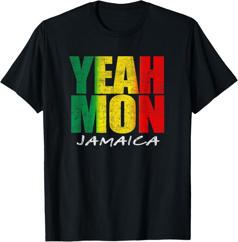 100% Cotton Yeah Mon Retro Jamaica Reggae Mens Womens Jamaican Souvenir T-Shirt Hoodie, Sweatshirt | PrintMintTees.com