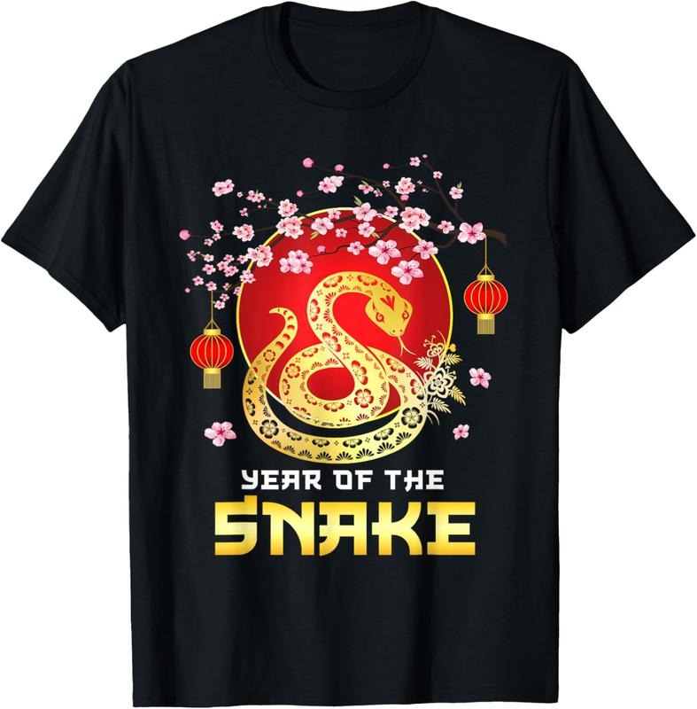 100% Cotton Year of the Snake Amazing Chinese Asian Lunar New Year 2025 T-Shirt Hoodie Sweatshirt | PrintMintTees.com