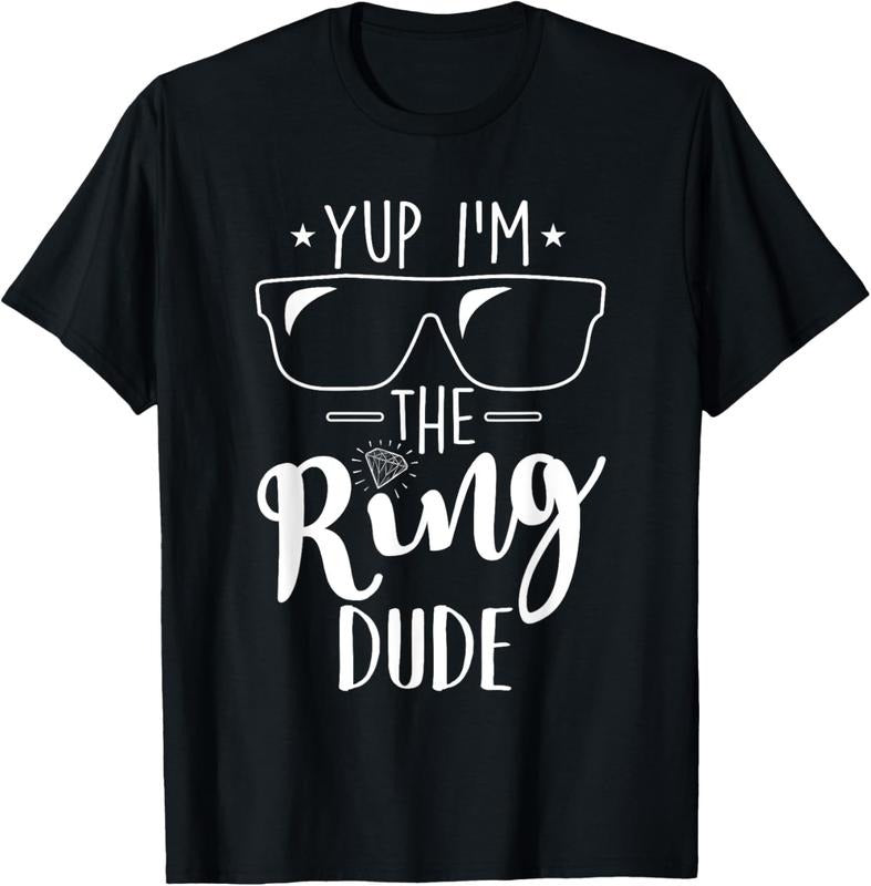 100% Cotton Yup I'm The Ring Dude Funny Ring Bearer Wedding Gift T-Shirt Hoodie, Sweatshirt | PrintMintTees.com