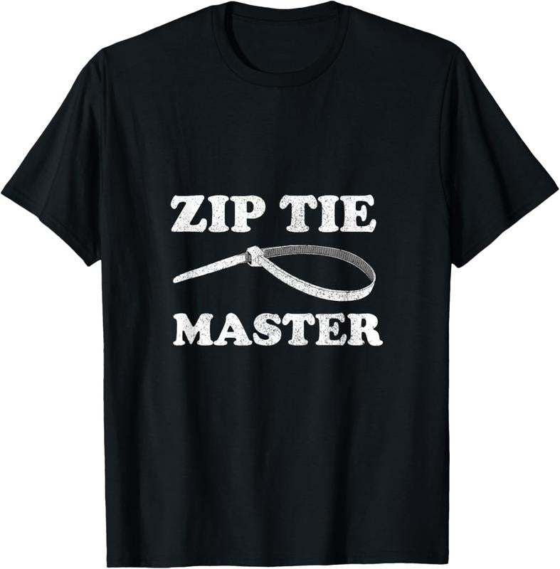 100% Cotton Zip Tie Master Cable Wire Ties Funny Mechanical Man T-Shirt Hoodie, Sweatshirt | PrintMintTees.com
