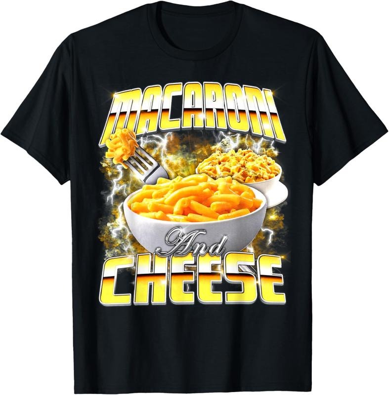 100% Cotton Macaroniaroni Cheese Meme Bootleg Rap 90s Vintage Funny T-Shirts, Hoodie, Sweatshirt