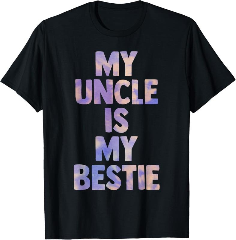 100% Cotton my uncle is my bestie for niece nephew matching set Tie Dye T-Shirt Hoodie Sweatshirt | PrintMintTees.com