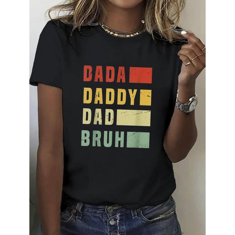100% Pure, Fun Father'S Day Printed T-Shirt, Spring And Summer Round Neck Short Sleeved Women'S T-Shirt, Pure Breathable...