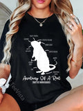 100% cotton Anatomy of Rat T-shirt for any rat lovers and pet rat owners T-Shirt women graphic shirts
