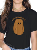 100% cotton Angry Potato Last Minute Halloween Costume Tiny Mad Potato T-Shirt women graphic shirts