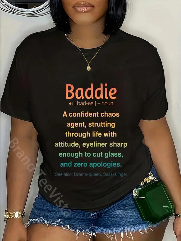100% cotton Baddie Sassy Tees & Apparel Baddie T-Shirt women graphic shirts