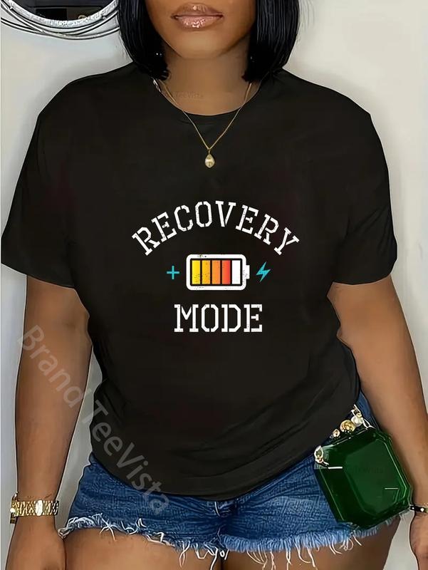 100% cotton Get Well Soon Gift T-Shirt Recovery Mode is On Post Surgery T-Shirt women graphic shirts