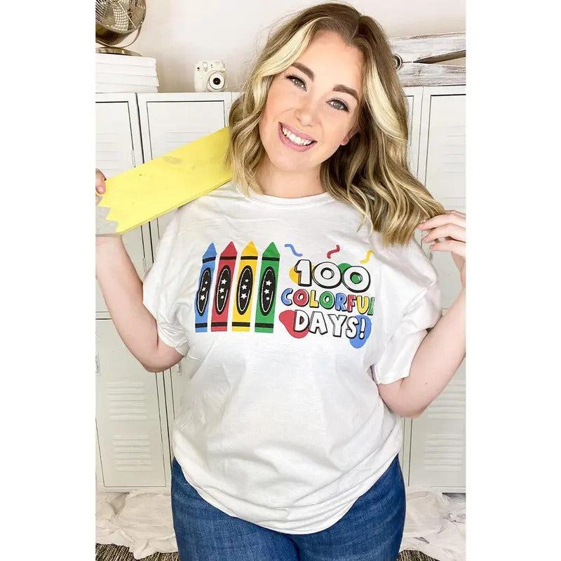 100 Colorful Days T-Shirt Hoodie Sweatshirt | PrintMintTees.com