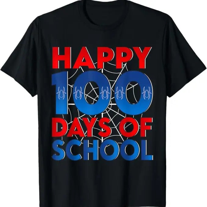 100 Day of School Shirt, Happy 100 Days of School Funny T-Shirt - Casual Basic Smooth Hoodie, Sweatshirt | PrintMintTees.com