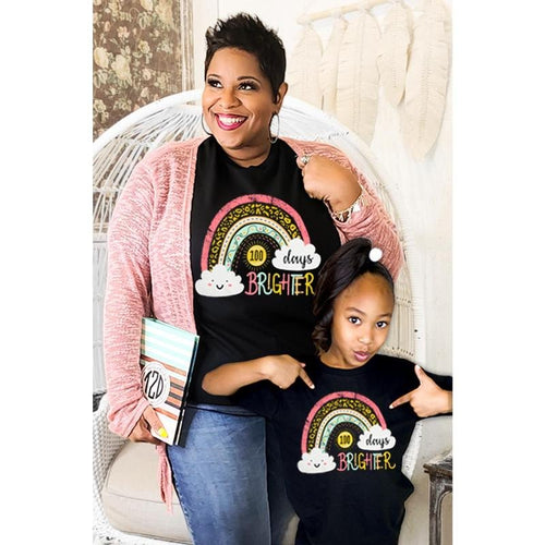 100 Days Brighter Teacher T-Shirt Hoodie Sweatshirt | PrintMintTees.com