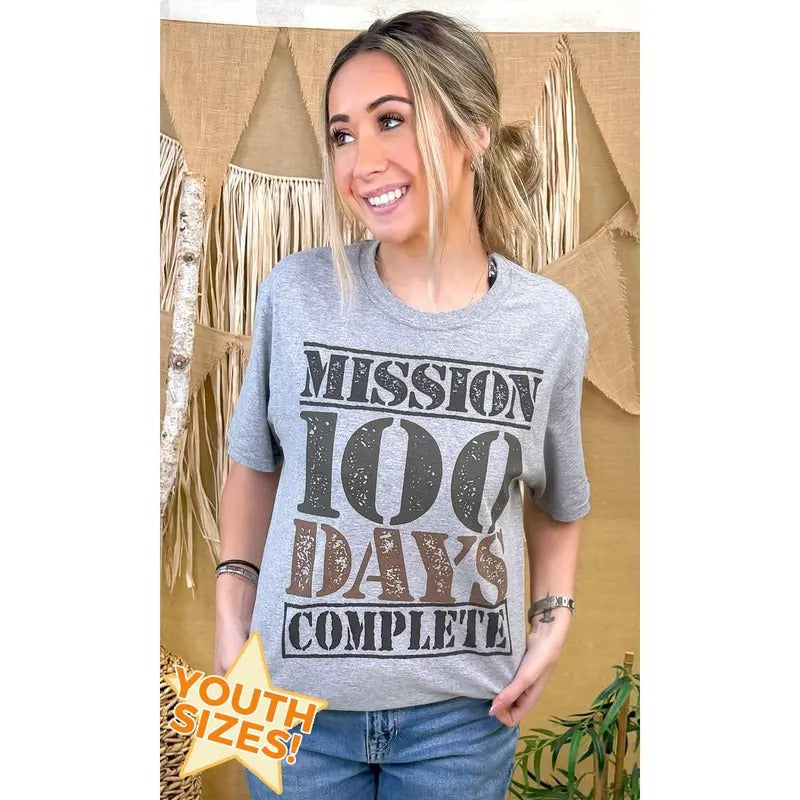 100 Days Complete School Graphic T-Shirt Hoodie Sweatshirt | PrintMintTees.com