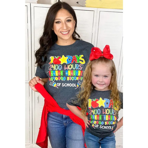 100 Days, Hours, Minutes of School T-Shirt Hoodie Sweatshirt | PrintMintTees.com