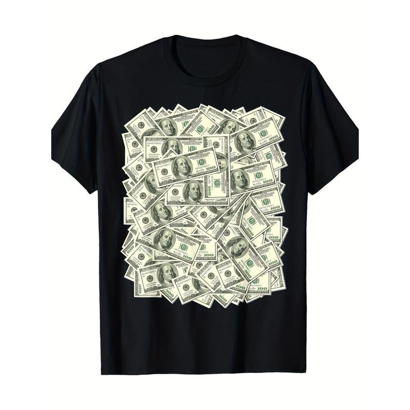 100 Dollar Bills, Funny Money. 7.76 oz, 100% Cotton T-shirt. made in usa Hoodie Sweatshirt | PrintMintTees.com