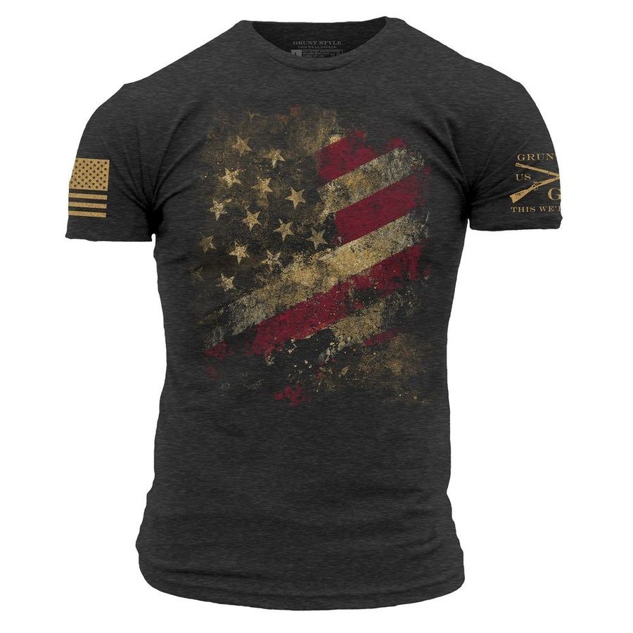 CFP Worn Flag Men's Tee - Charcoal