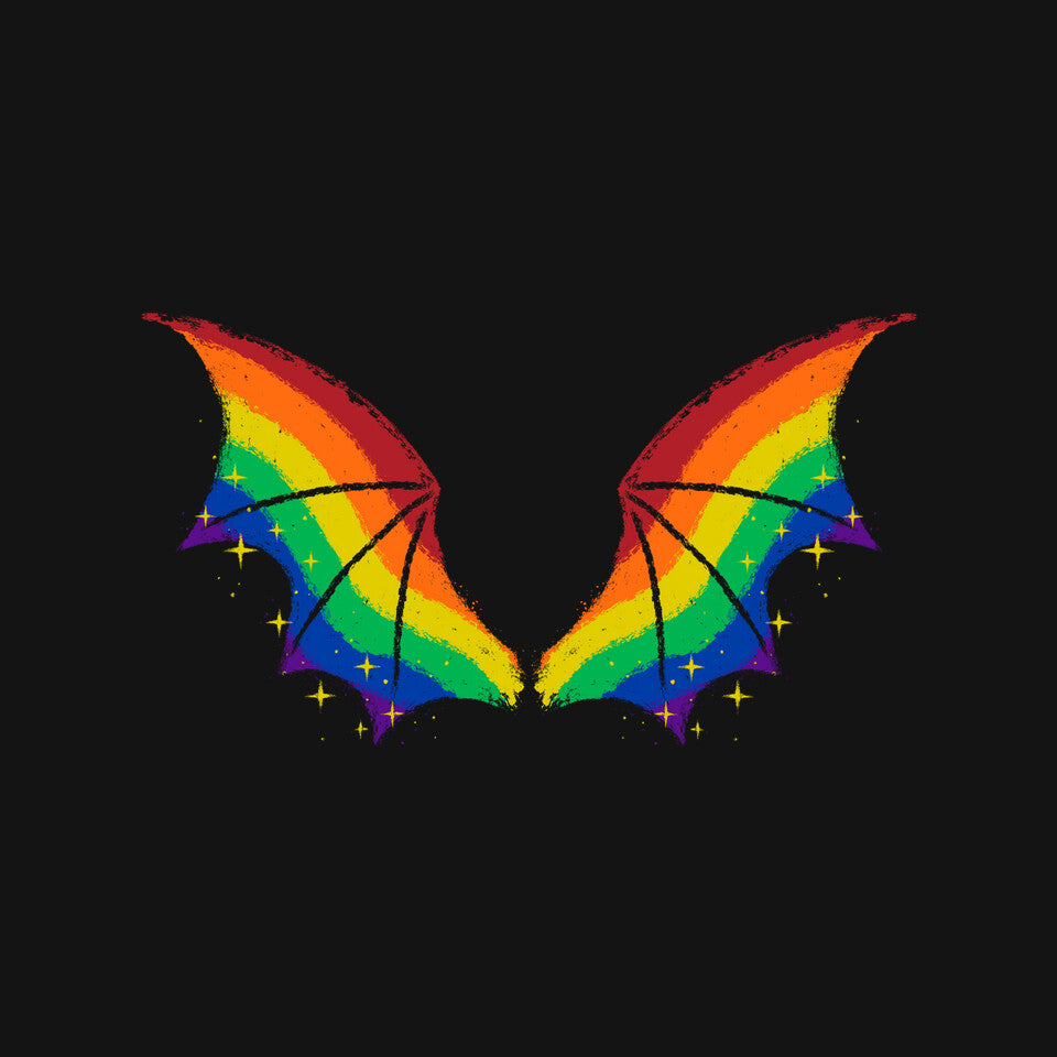 Rainbow Pride Bat Wings