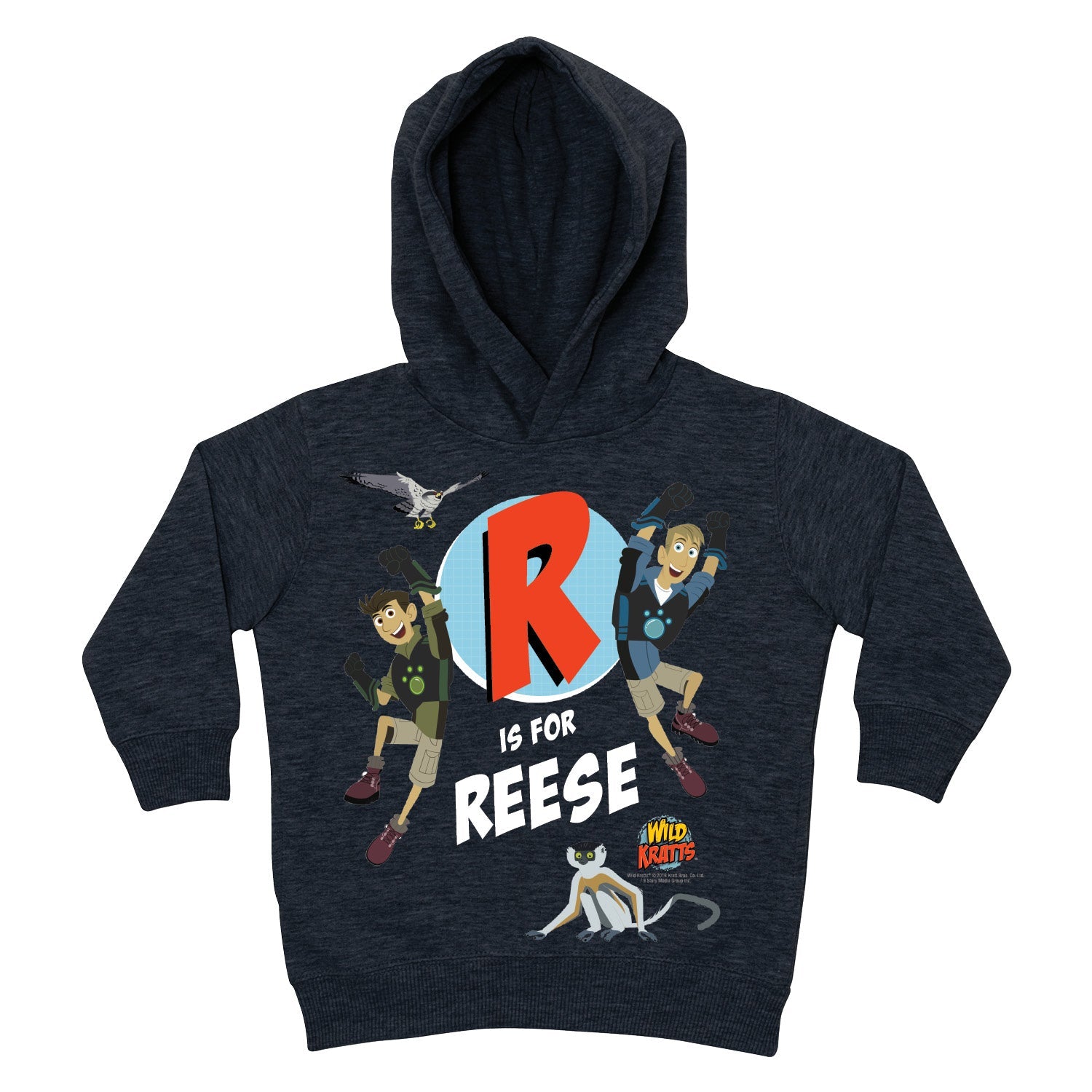 Wild Kratts Initial Charcoal Toddler Hoodie