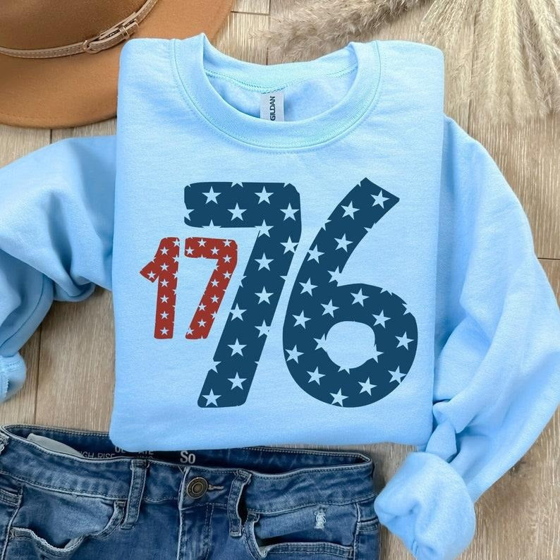 1776 America 4th of July Shirt, USA , Fourth of July sweater Hoodie Sweatshirt | PrintMintTees.com