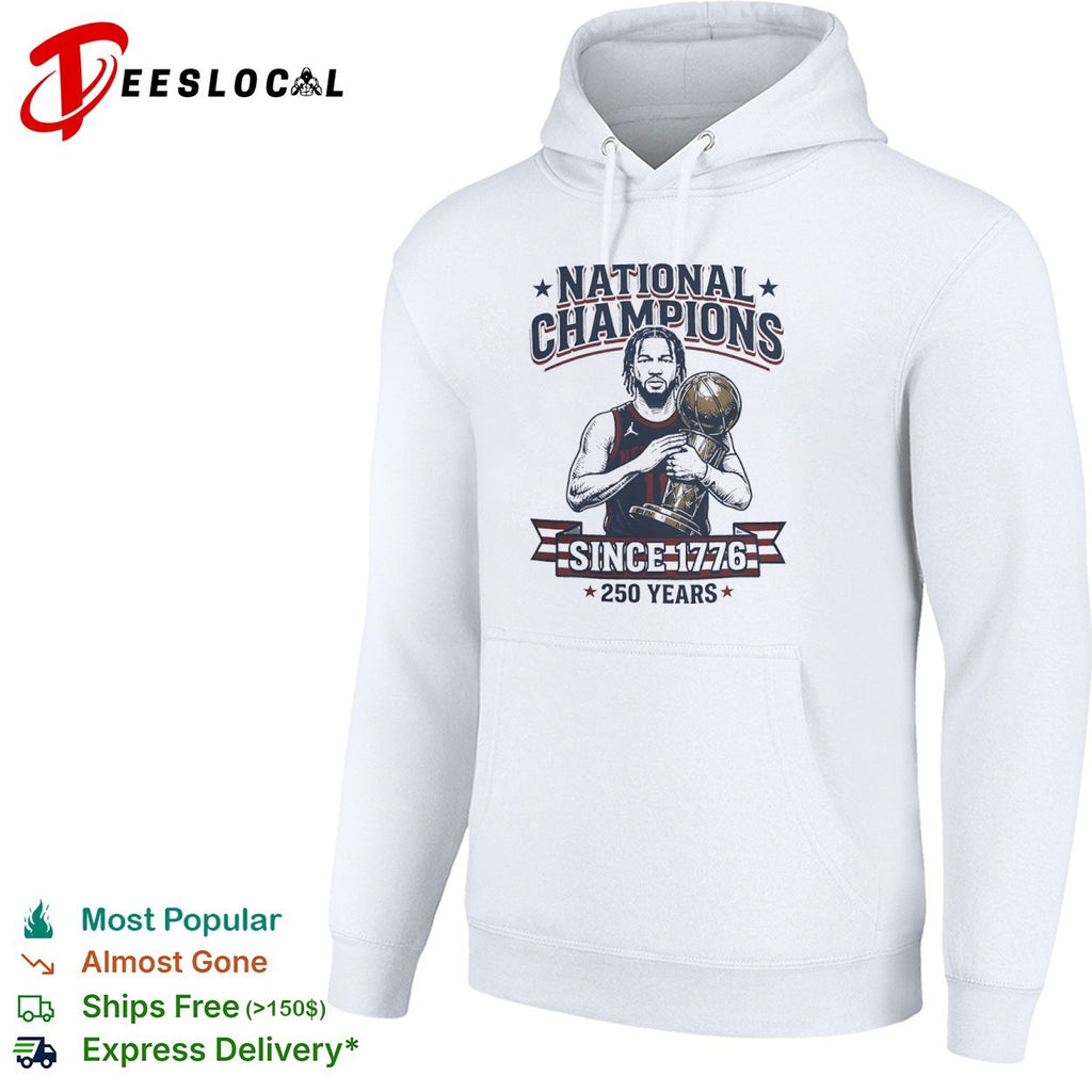 1776 national champions 250 years basketball trophy shirt