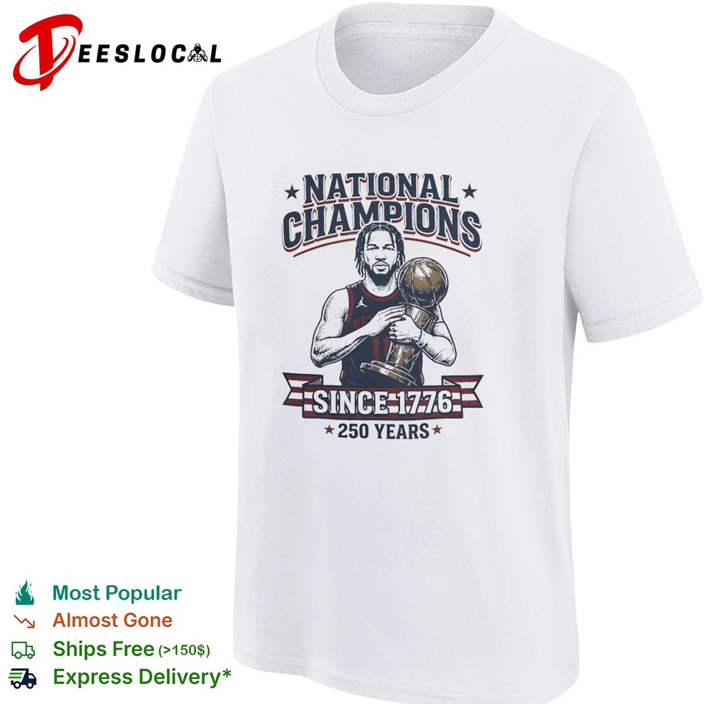 1776 national champions 250 years basketball trophy shirt