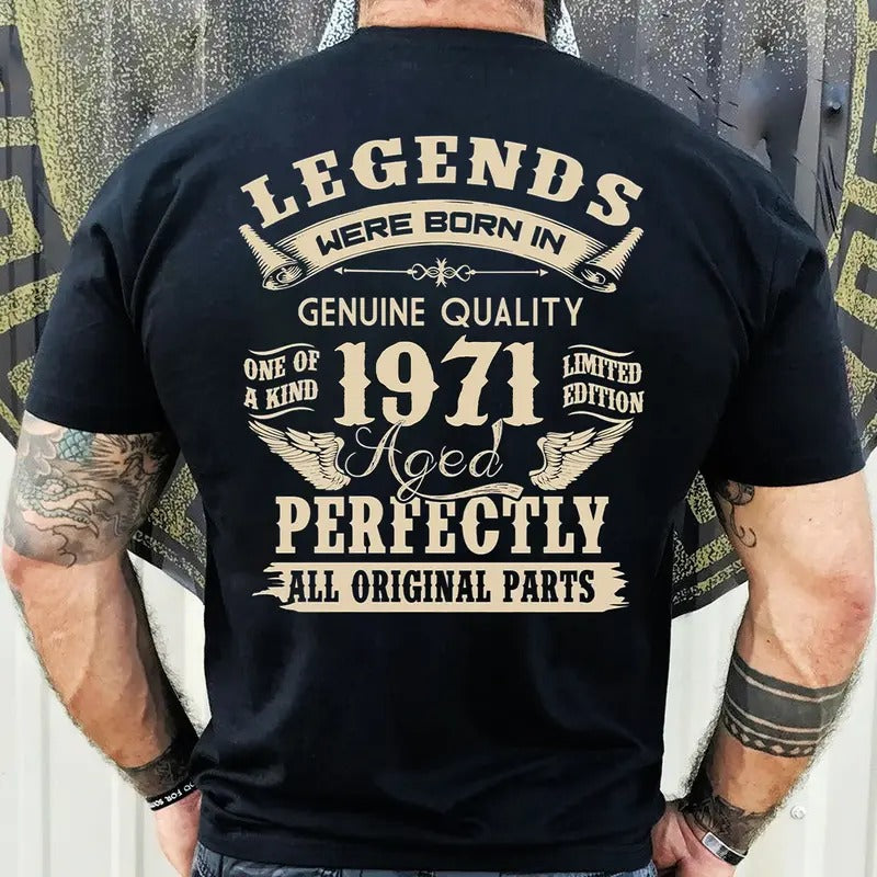 1971 Vintage Birthday Gift for Dad Legends