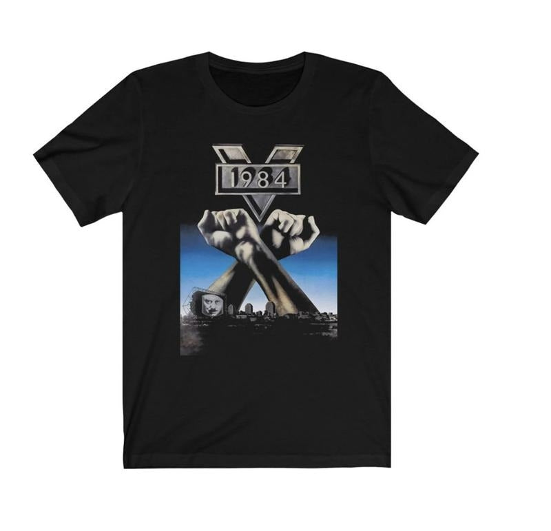 1984 T-Shirt Retro 80's Movie Tee Nineteen Eighty-Four George Orwell - Black Hoodie Sweatshirt | PrintMintTees.com