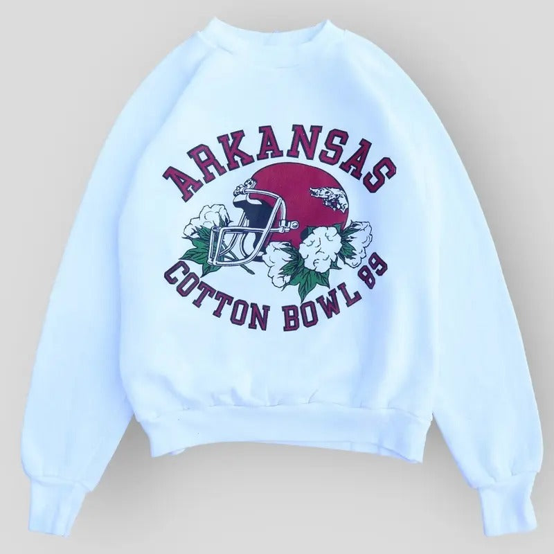 1989 Arkansas Cotton Bowl Crewneck Basic Sweatshirt Cotton Shirt Hoodie | PrintMintTees.com