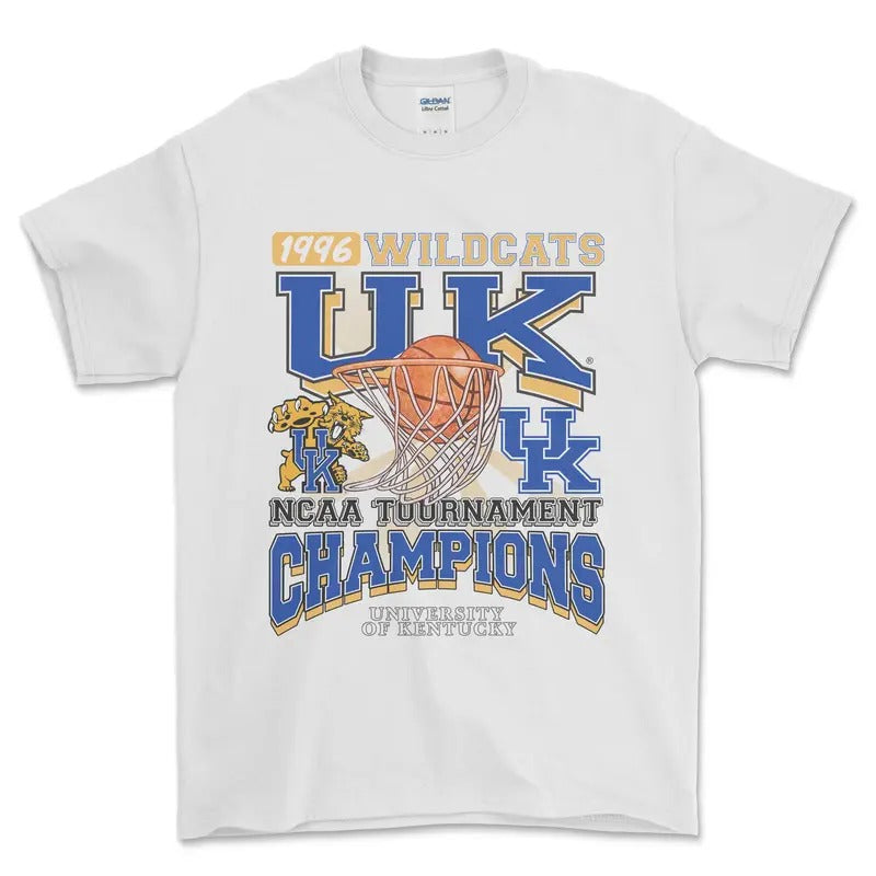 1996 NCAA Championship Kentucky Wildcats T-Shirt, graphic vintage sports tees for men Hoodie Sweatshirt | PrintMintTees.com
