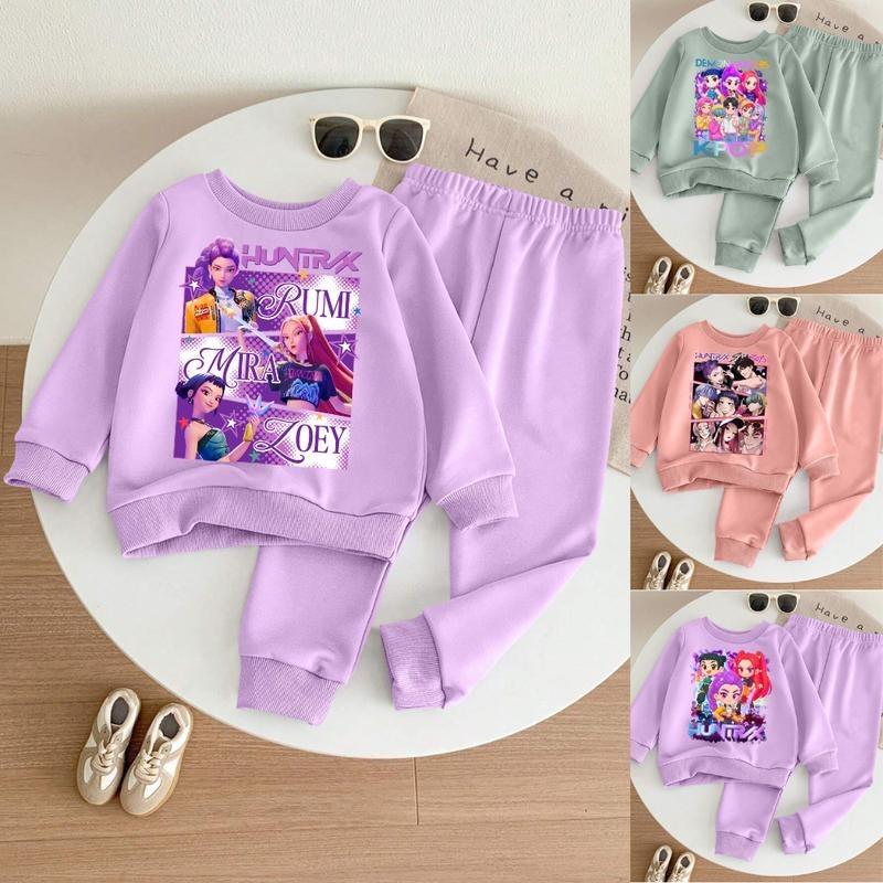 1PCS  Hoodies Set Medium Size Long-sleeved Shirt for Toddler Girls Regular Fit Autumn Casual Wear with Cartoon Graphic...