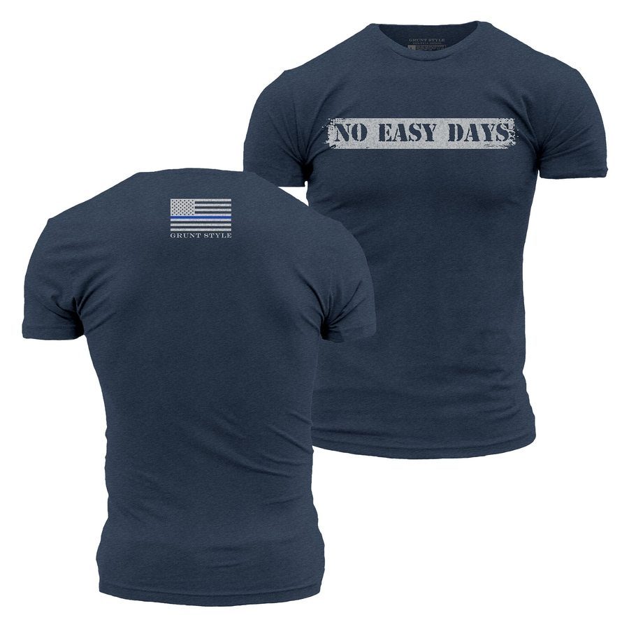 No Easy Days Police T-Shirt - Midnight Navy
