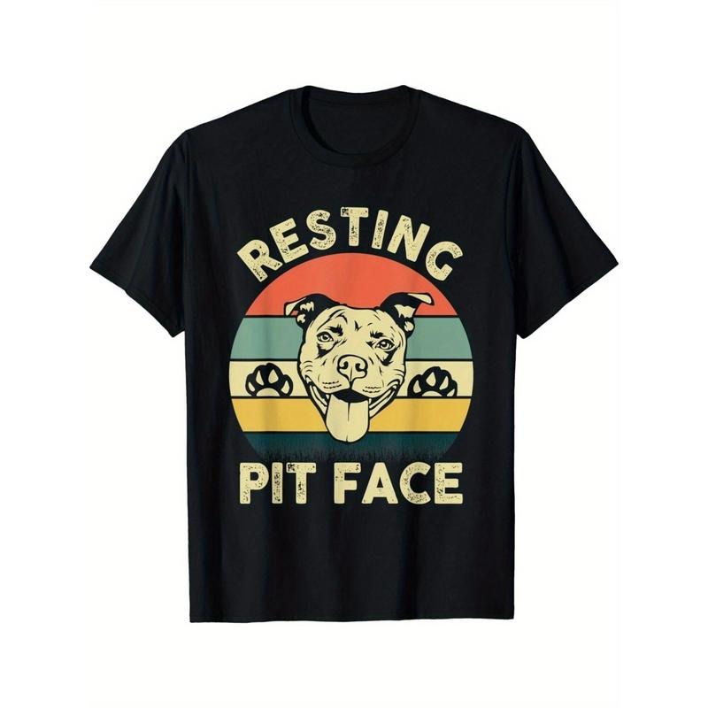 1pc, Funny Dog Pitbull Resting Pit Face_ Pitbull Lover Gift Unisex T-Shirt made in usa Hoodie Sweatshirt | PrintMintTees.com