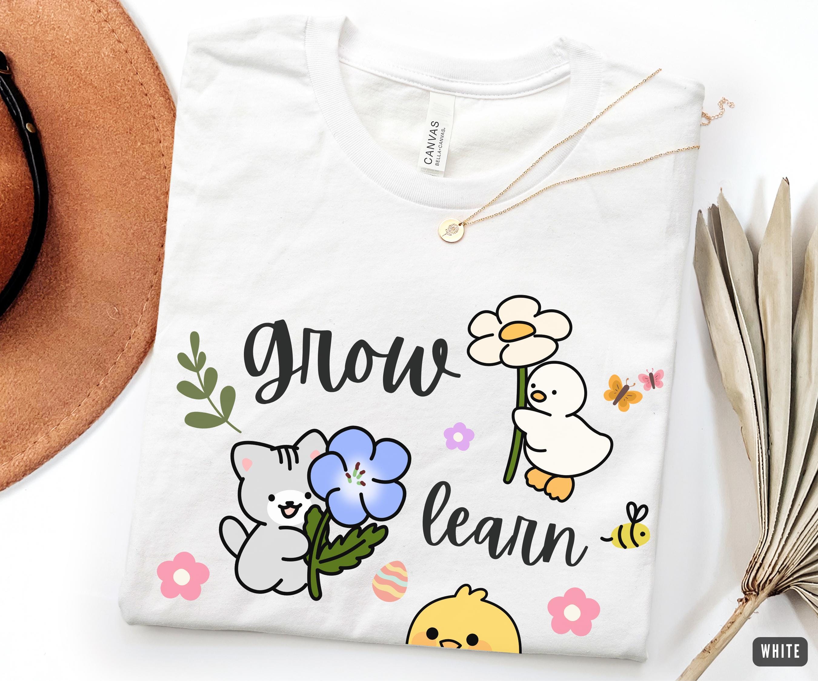 Teacher Grow Learn Shine Repea Spring Easter Teachers Bella Canvas (3)