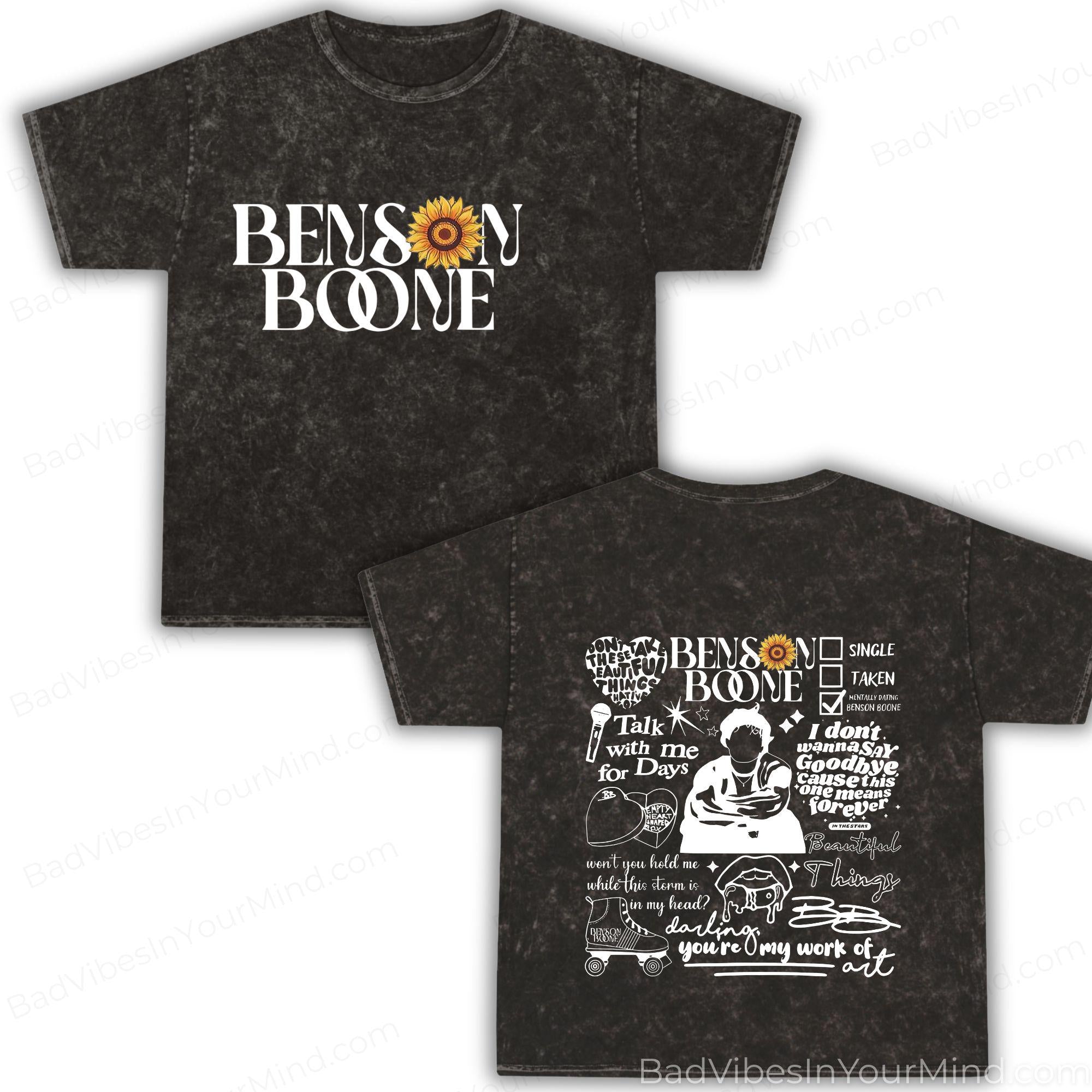 Benson Boone Wash Wanted Man Tour 2026 Comfort Color Vintage Concert Tee Benson Boone Fan Music Tour (3)