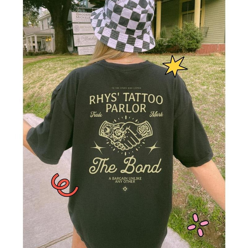 2 Side Rhys Tattoo Parlor Shirt Stars Who Listen Book Lovers Subtle Bookish Reading Back T-Shirts, Hoodie, Sweatshirt