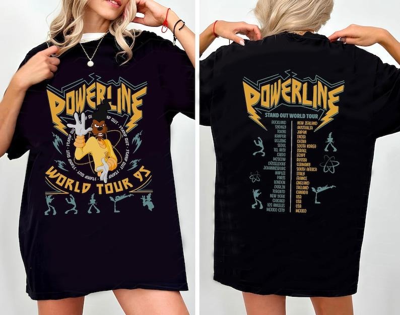 2 Sided Powerline Goofy Movie Shirt Vintage Powerline Stand Out Shirt Cotton Streetwear Shirt Hoodie Sweatshirt