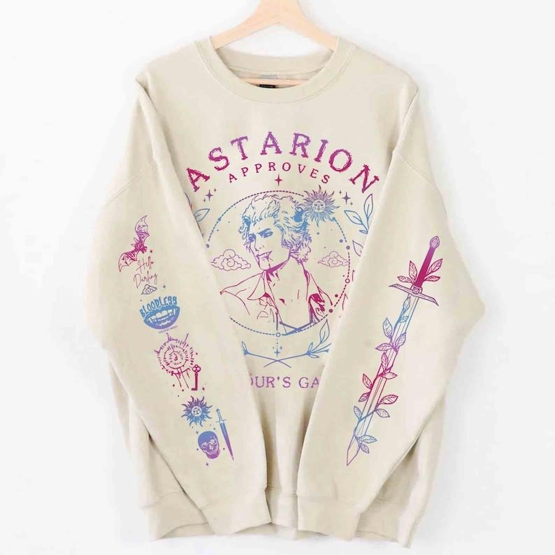2 Slide Design, Baldurs Gate 3 Astarion Sweatshirt, Astarion Sweatshirt, Astarion Rogue,Video Game Shirt,Astarion Vamp...